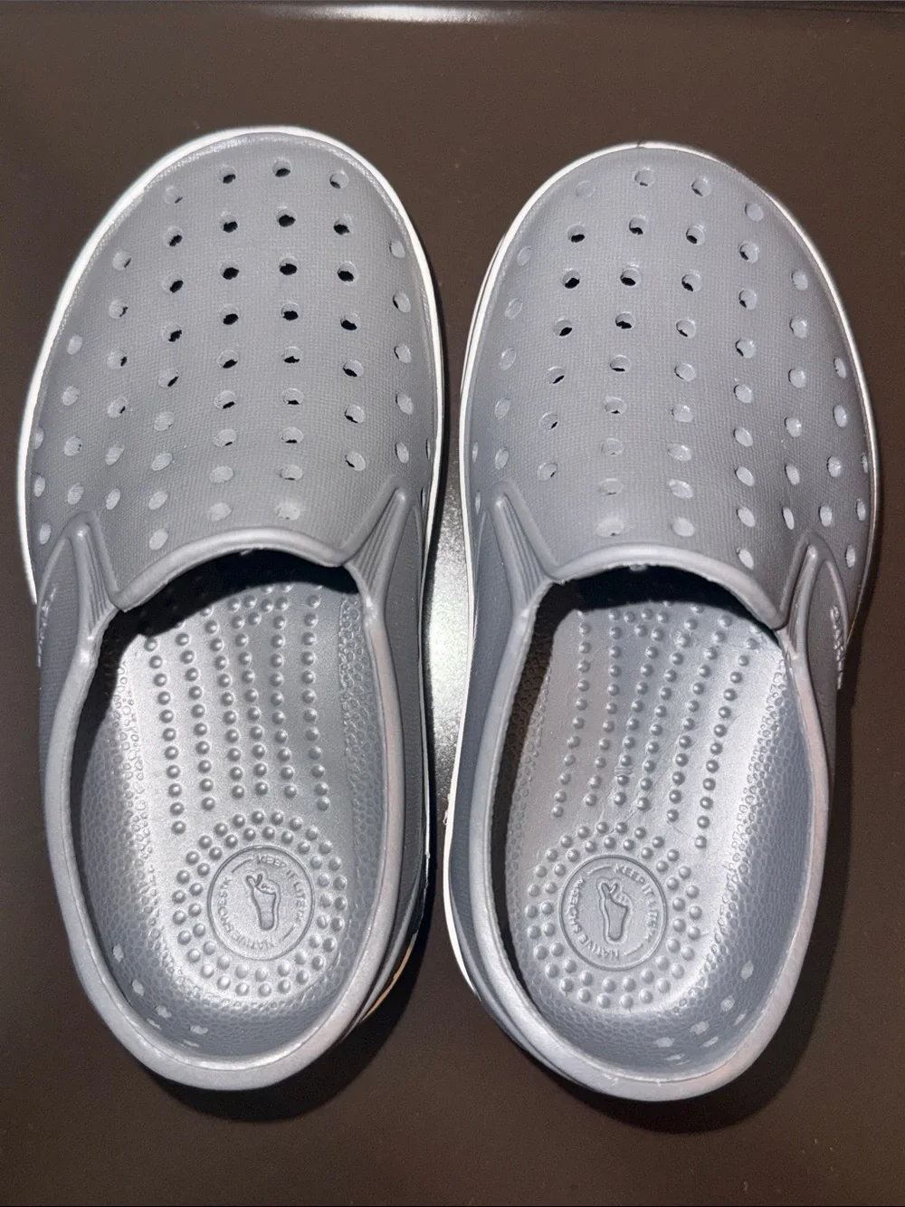 NATIVE | Miles Water Shoe, Toddler Size C 9 Grey Neutral Boy Girl